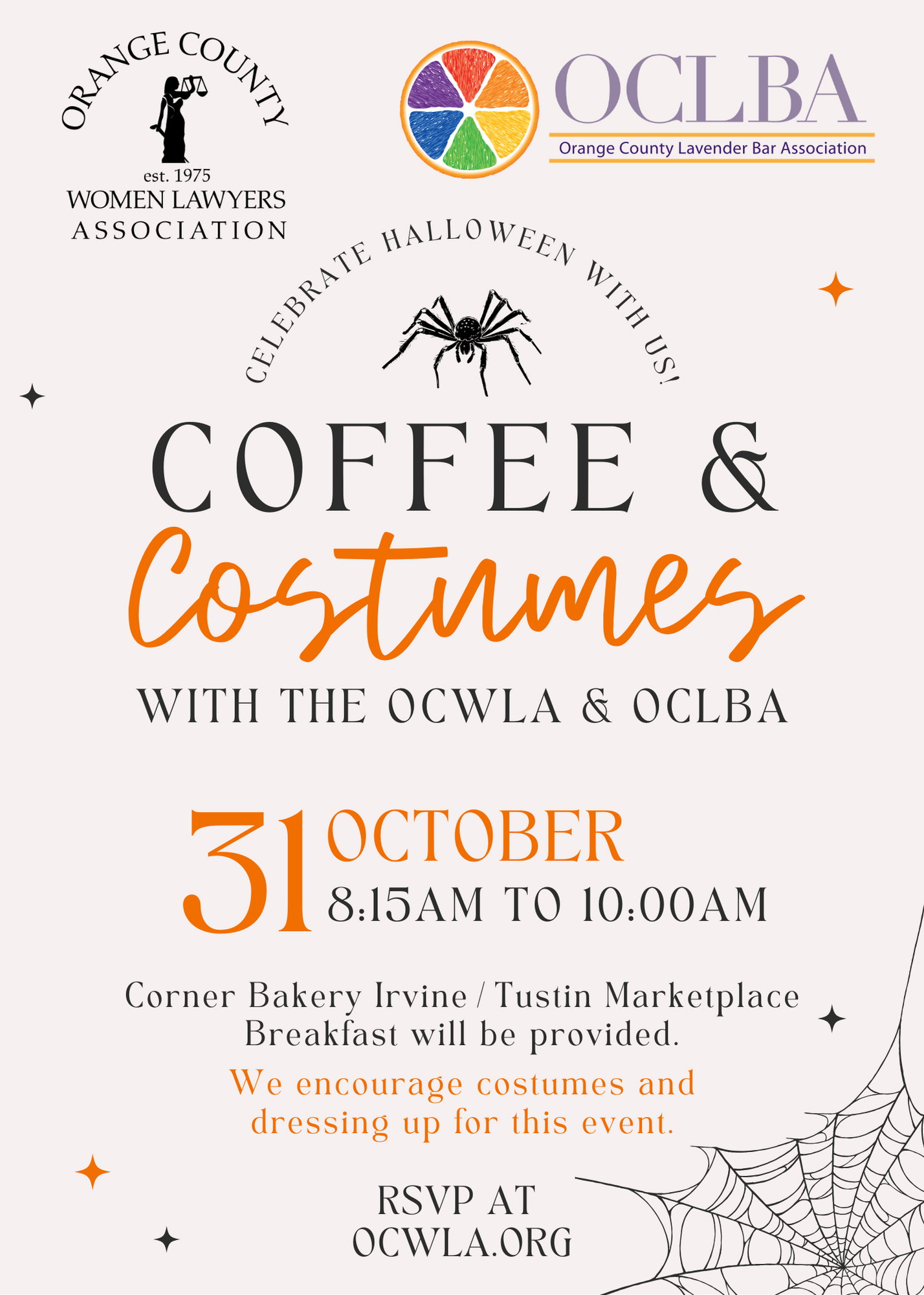 Coffee & Costumes with the OCWLA & OCLBA